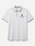 White with Gray Trim Golf Polo